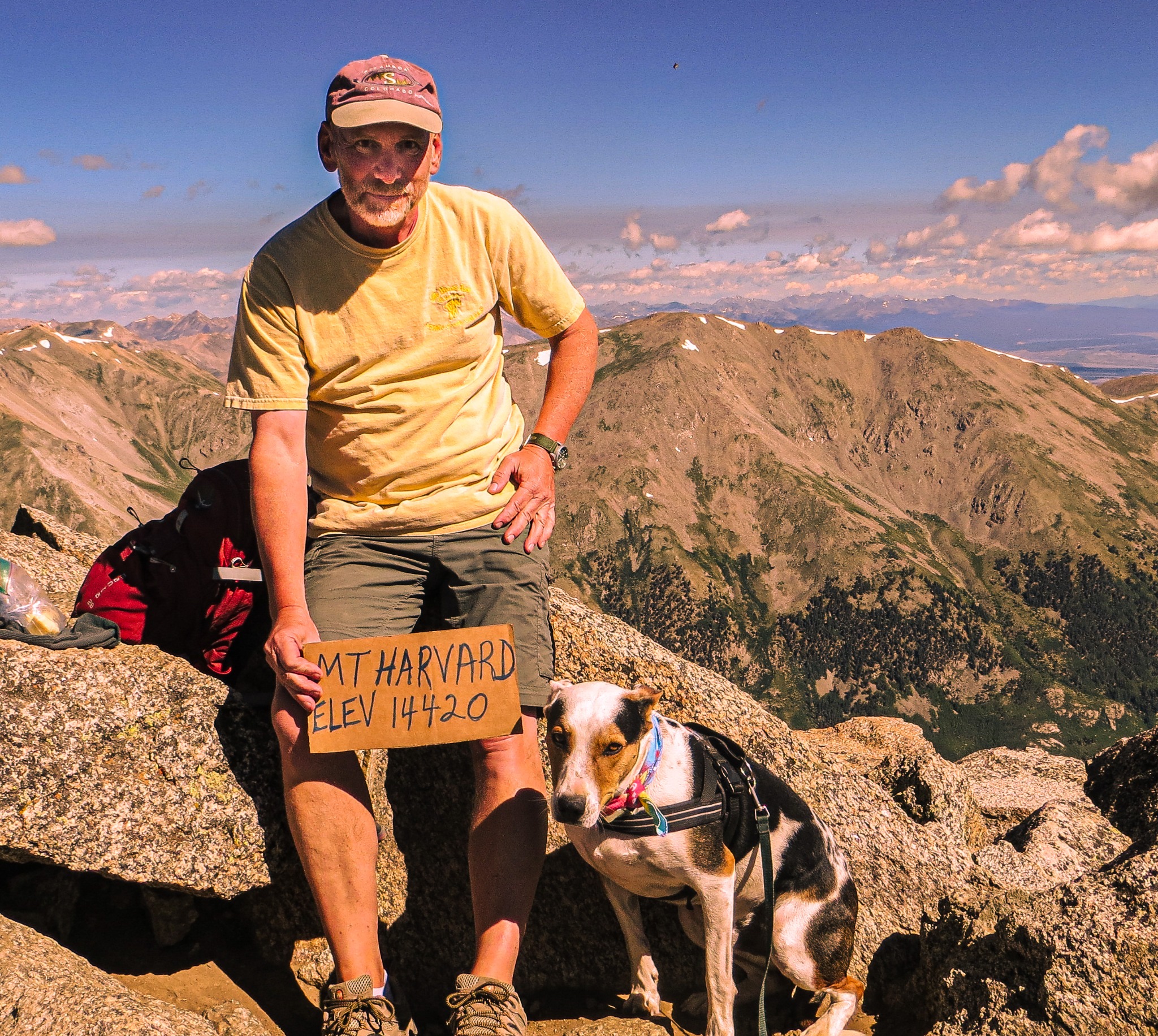 Bob and Jack at the summit of Mount Harvard