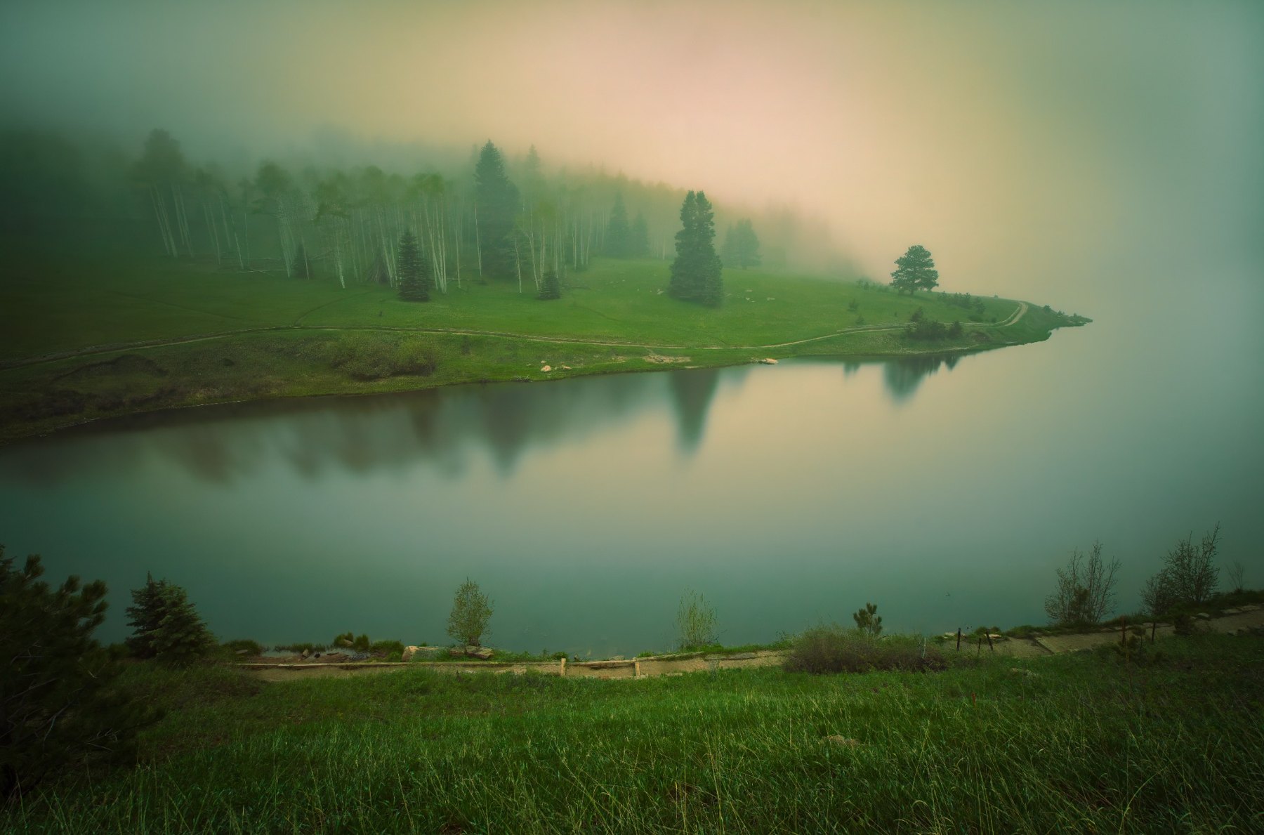 Fog at San Isabel Lake